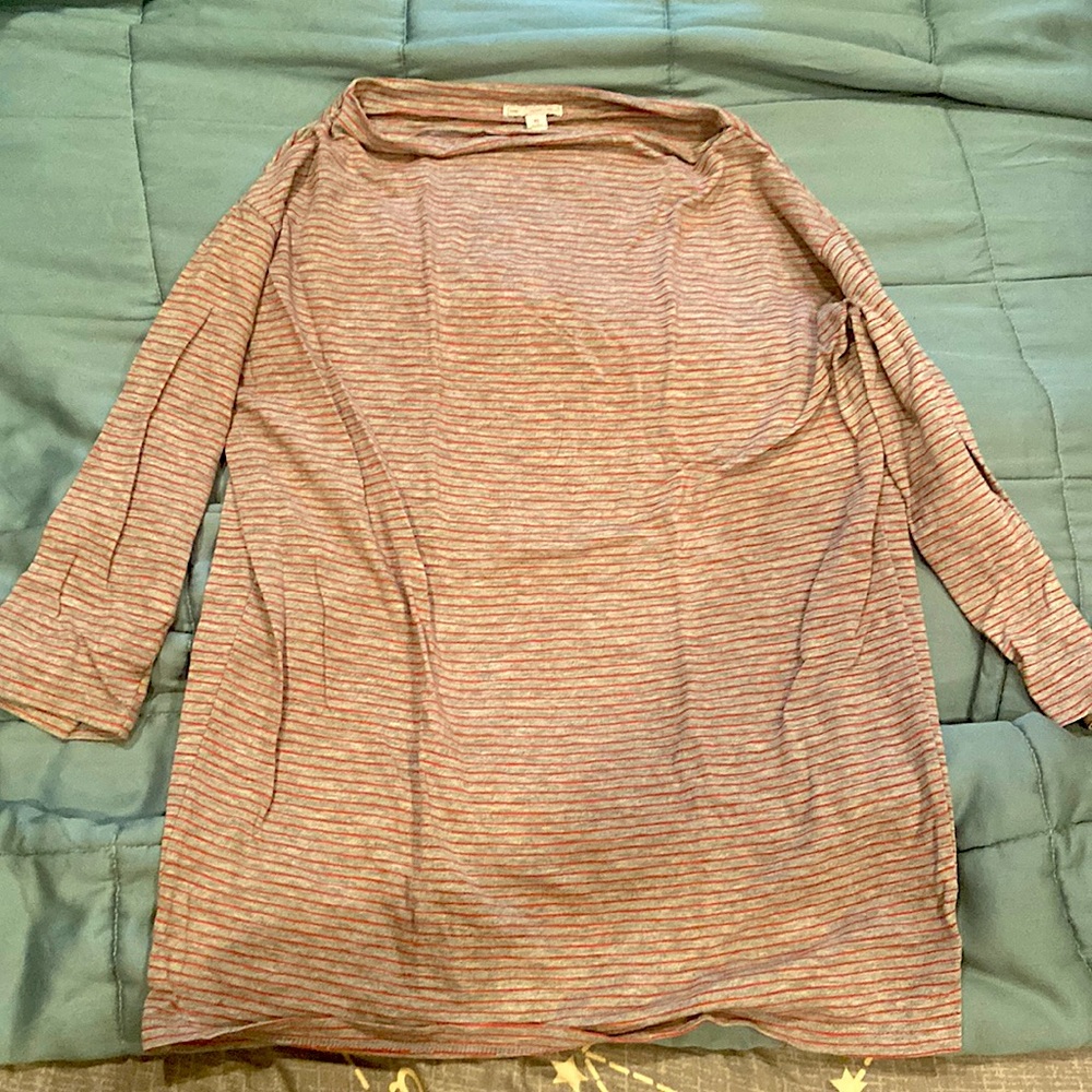 Gap Pinstripe Boat neck 3/4 sleeve